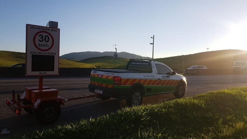 painel informativo de velocidade